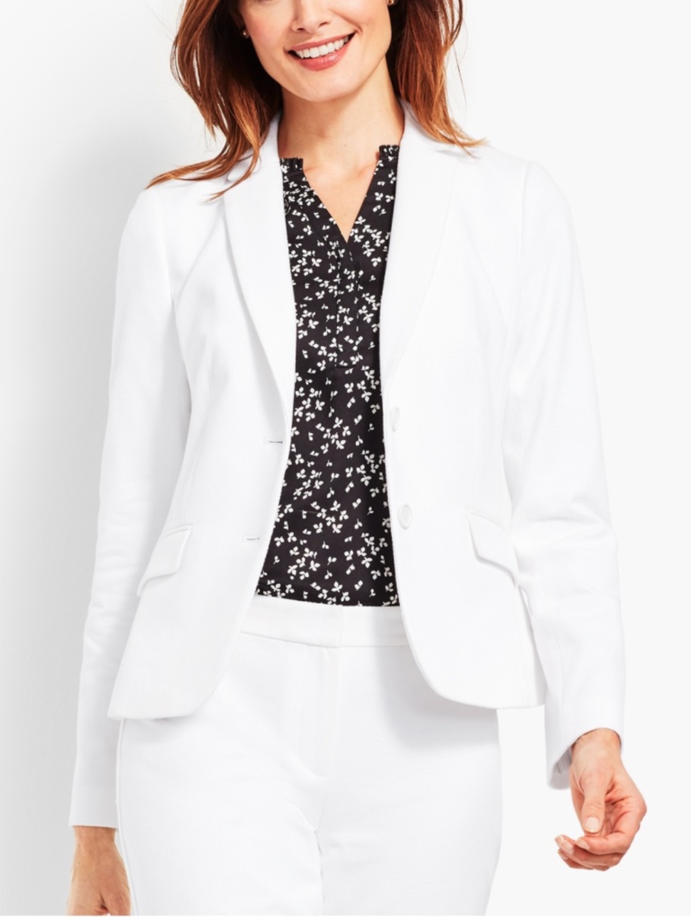 Talbots off White Textured Two-Button Blazer Size 2